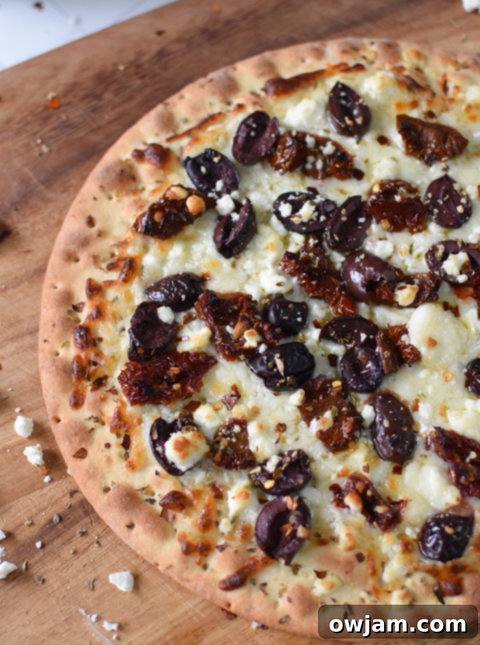 Greek Pizza baked.