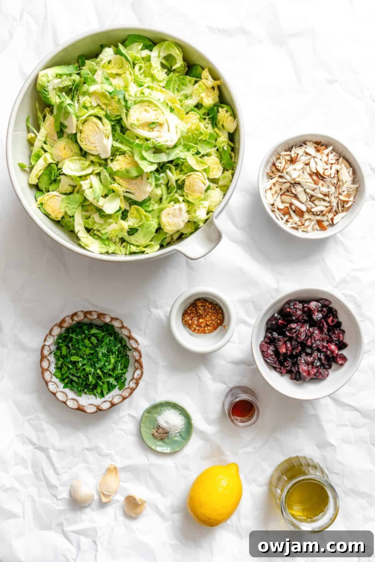 Brussels Sprout Slaw recipe ingredients