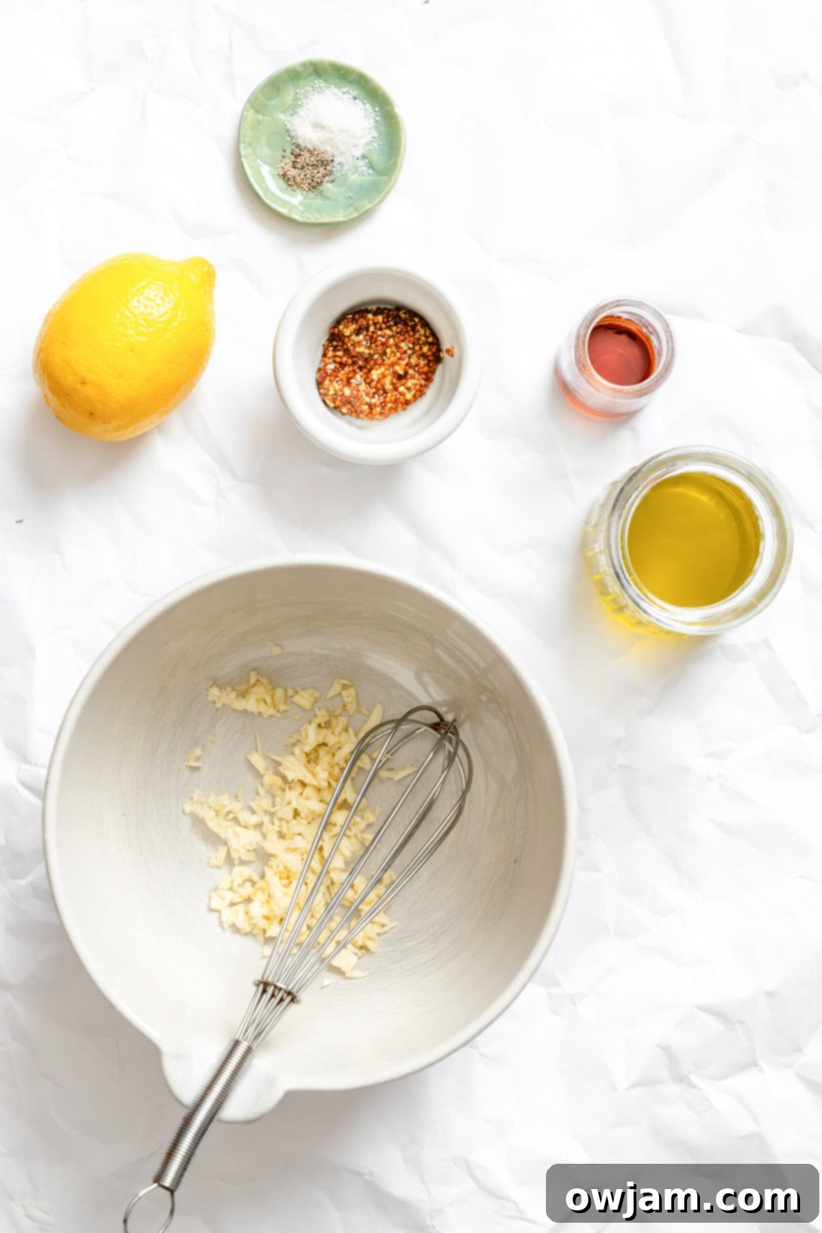 Brussels Sprout Slaw salad dressing ingredients