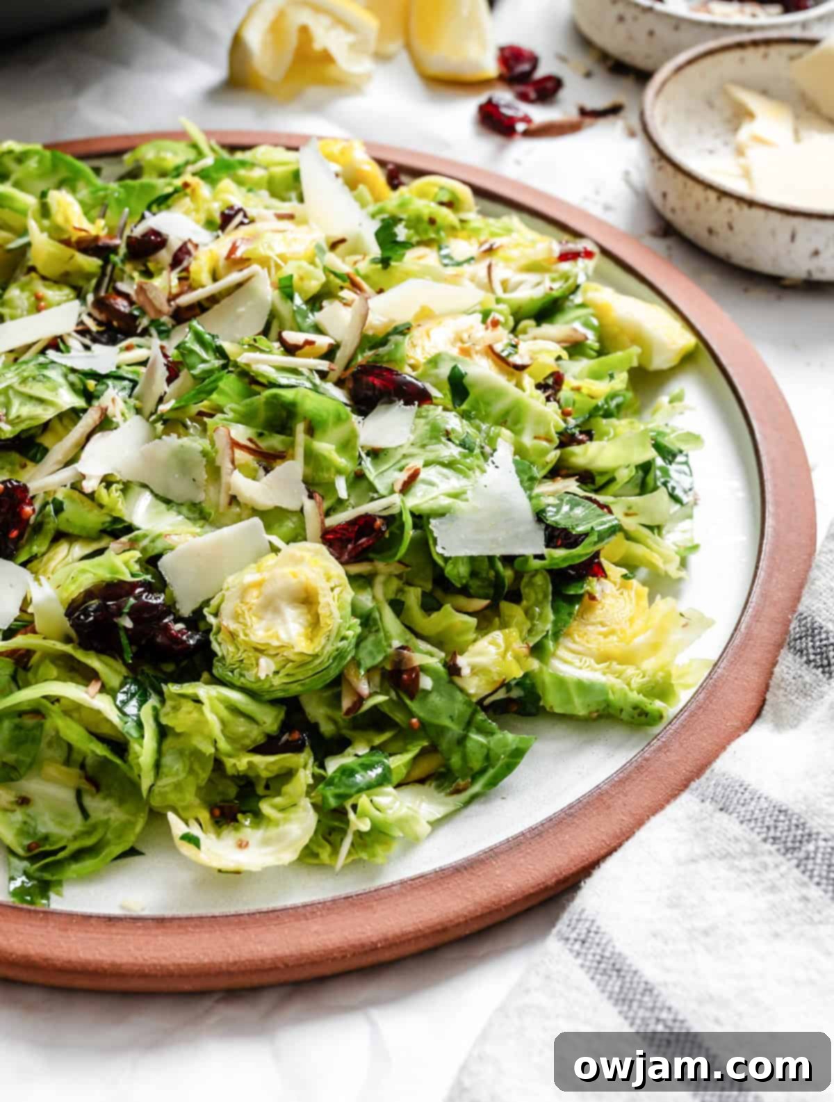 Brussels Sprout Slaw on a plate
