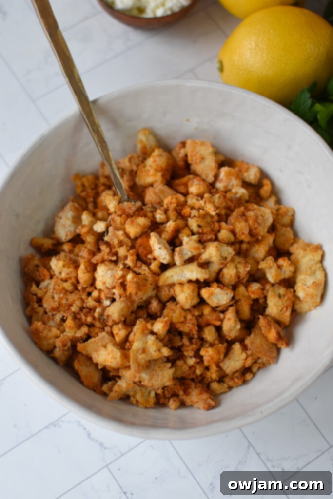 Mediterranean Garden Tofu Tacos 5 Mediterranean Style Tofu Tacos in a bowl