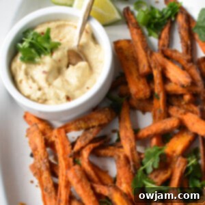 Roasted Carrot Fries 8 Oven Baked Carrot Fries on a white oval plate.