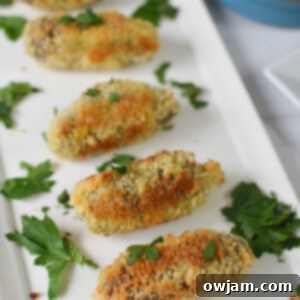 Crispy Lamb Bites 10 Lamb Croquettes on a white plate.