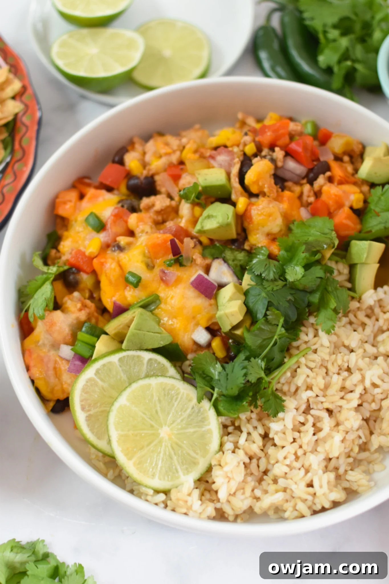Cheesy Sweet Potato and Turkey Skillet Blend 3 Cheesy Ground Turkey Sweet Potato Skillet