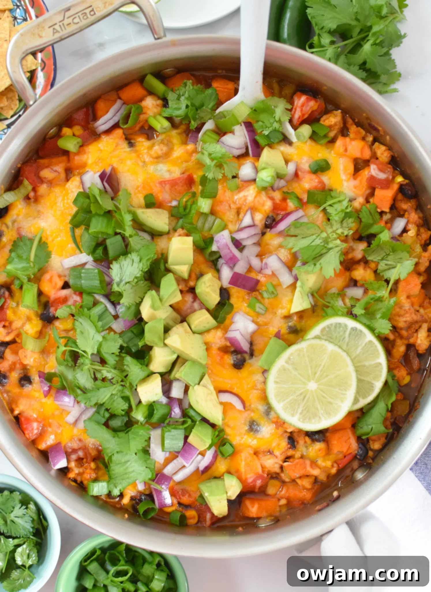 Cheesy Sweet Potato and Turkey Skillet Blend 5 Cheesy Ground Turkey Sweet Potato Skillet