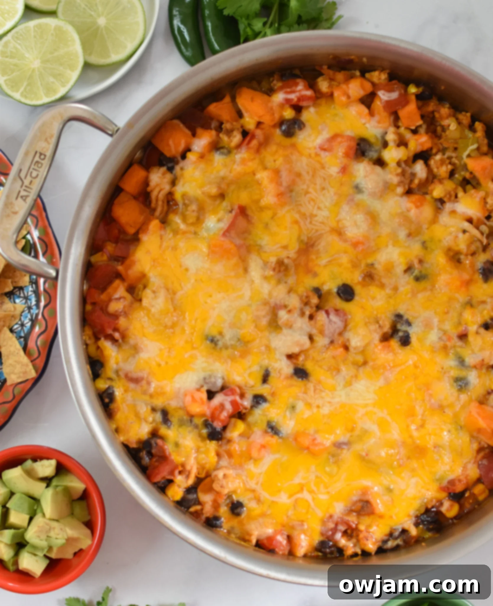 Cheesy Sweet Potato and Turkey Skillet Blend 7 Cheesy Ground Turkey Sweet Potato Skillet