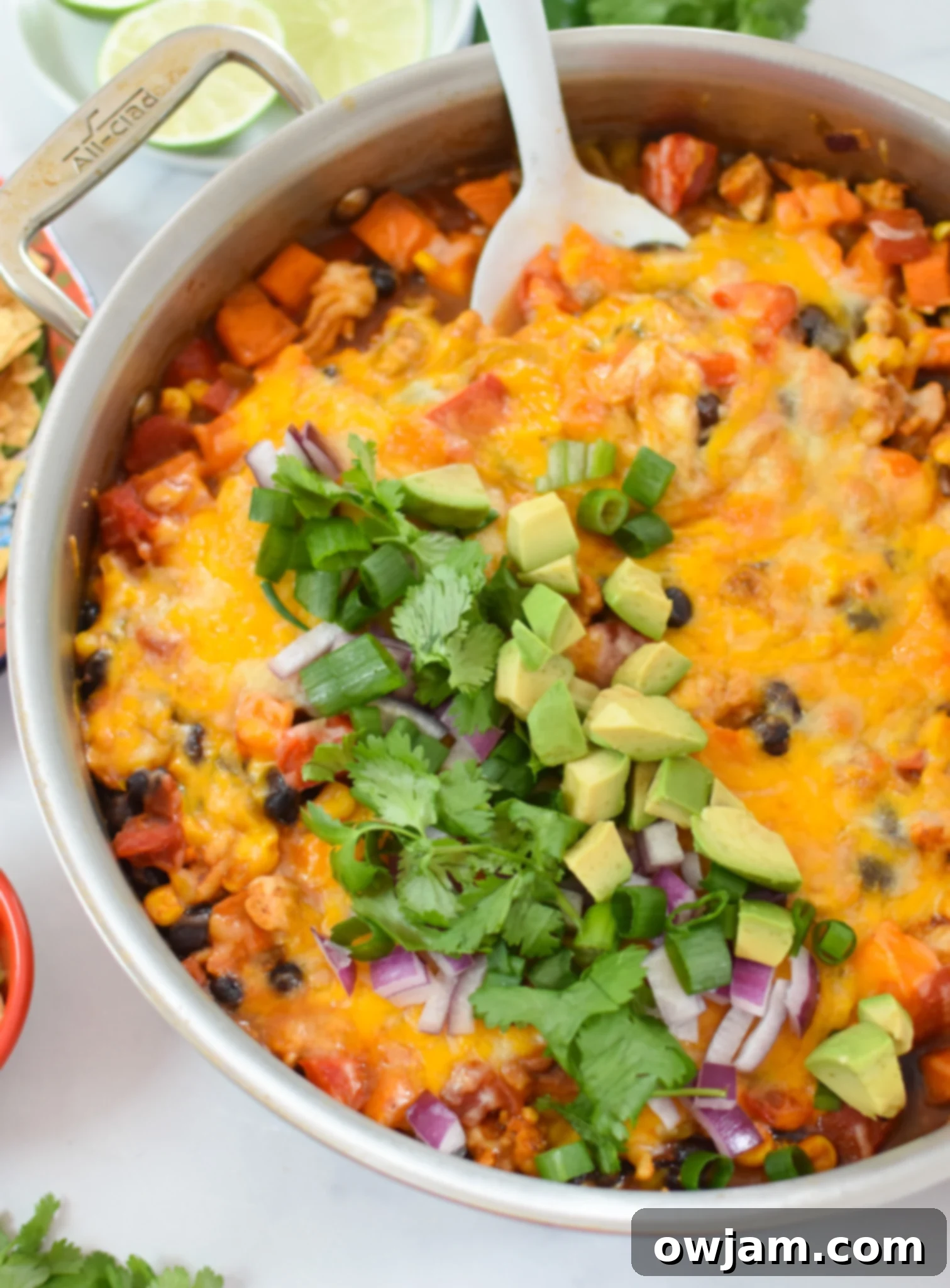 Cheesy Sweet Potato and Turkey Skillet Blend 8 Cheesy Ground Turkey Sweet Potato with avocado.