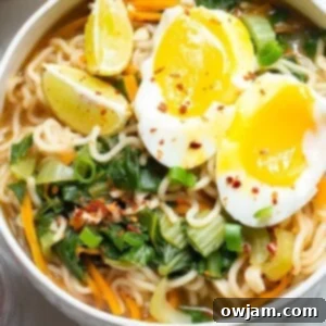 Easy Ramen Noodle Soup in a bowl