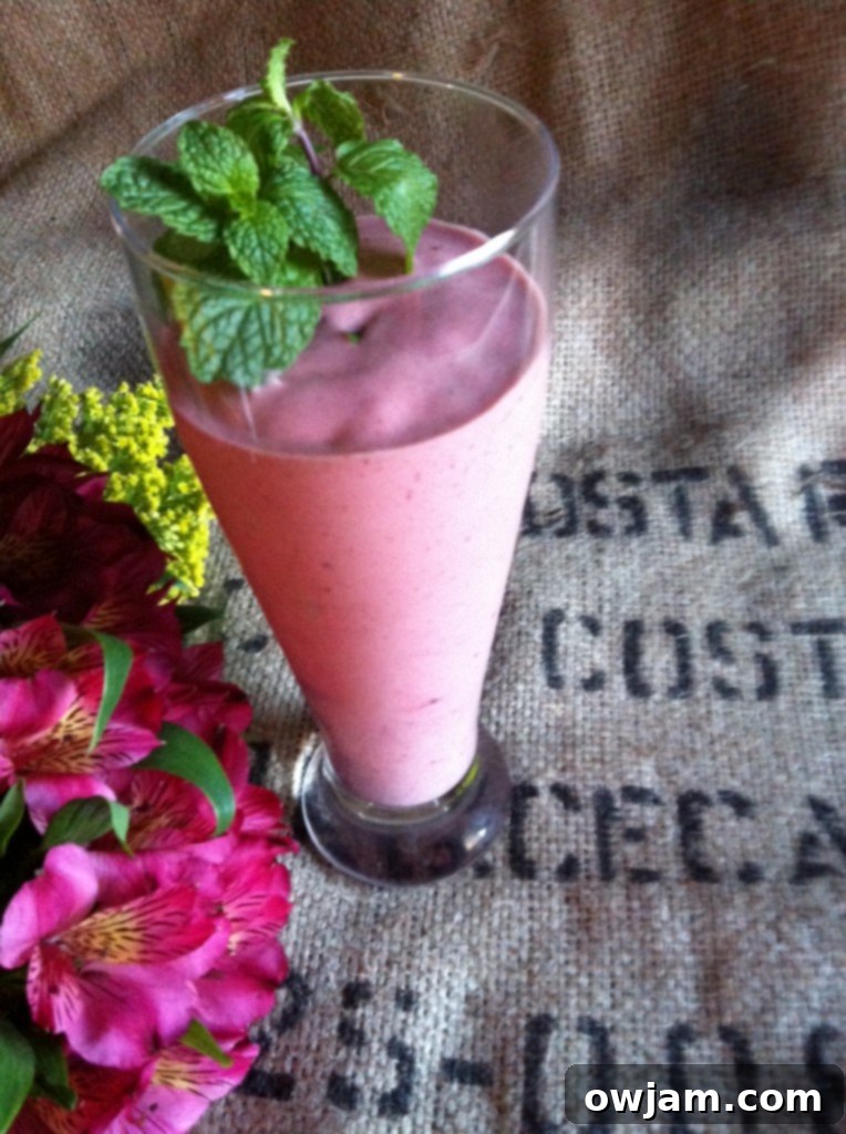 Vibrant Berry Smoothie in a glass