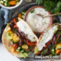Easy Beef Gyros with yogurt.