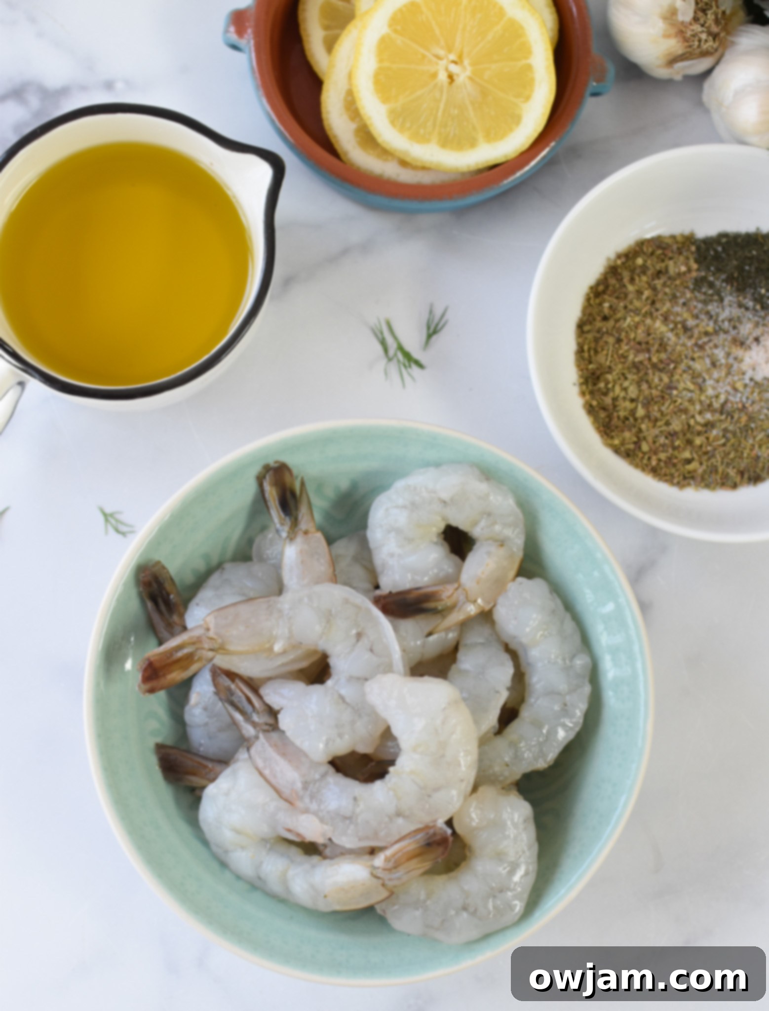 Zesty Greek Shrimp Marinade 4 Greek Shrimp Marinade ingredients.
