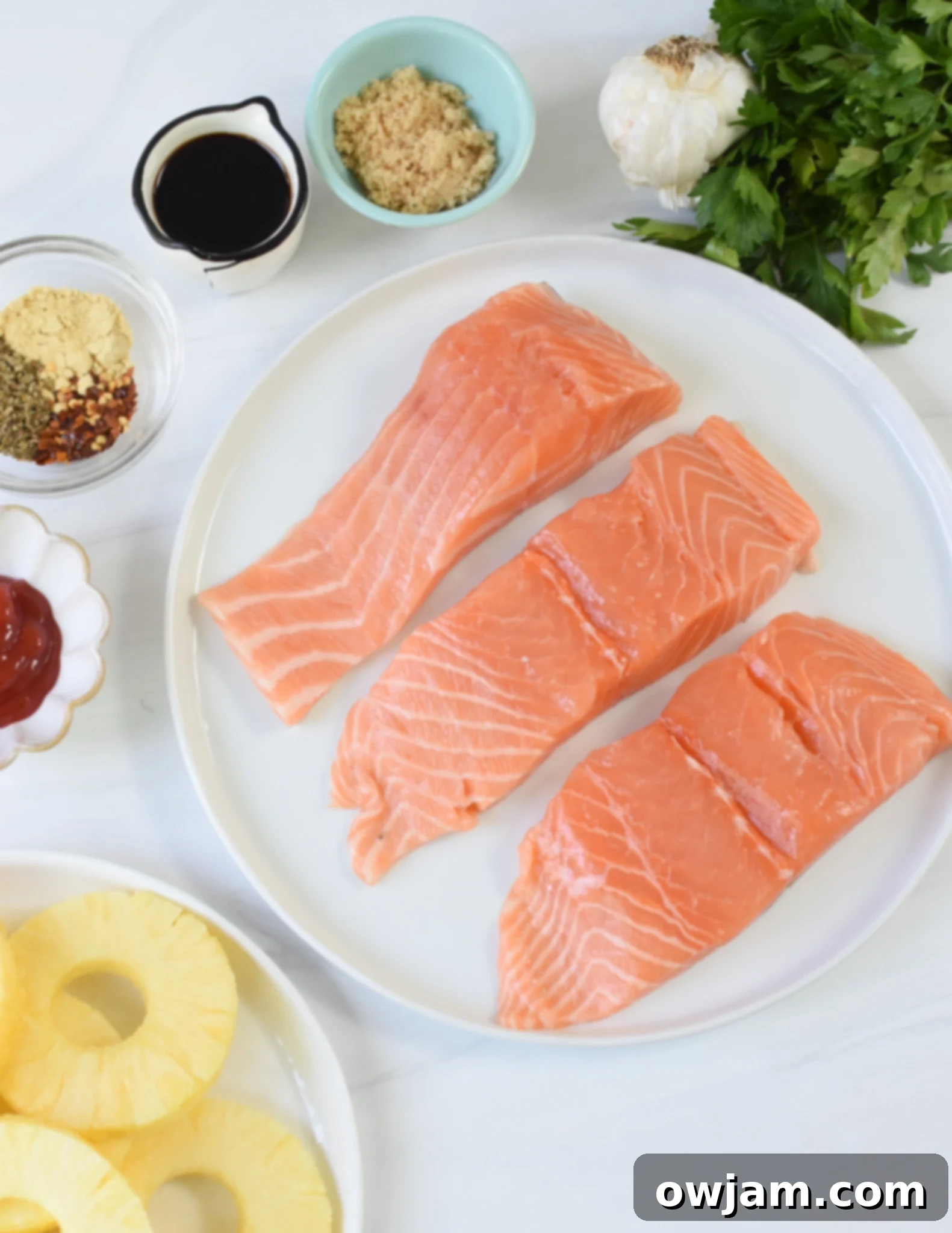Aloha Grilled Salmon 4 Hawaiian Grilled Salmon ingredients.