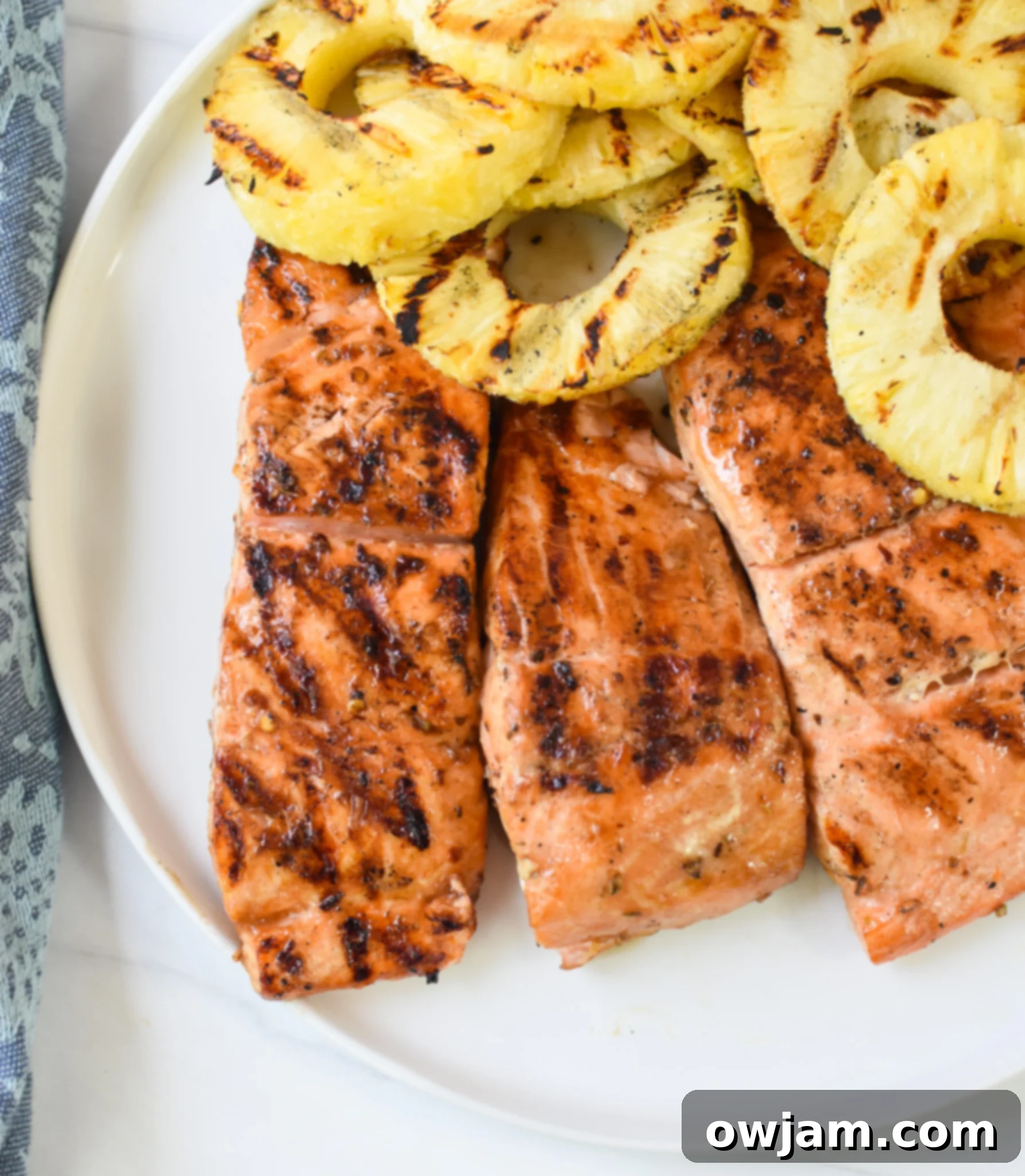Aloha Grilled Salmon 9 Hawaiian Grilled Salmon with pineapple.
