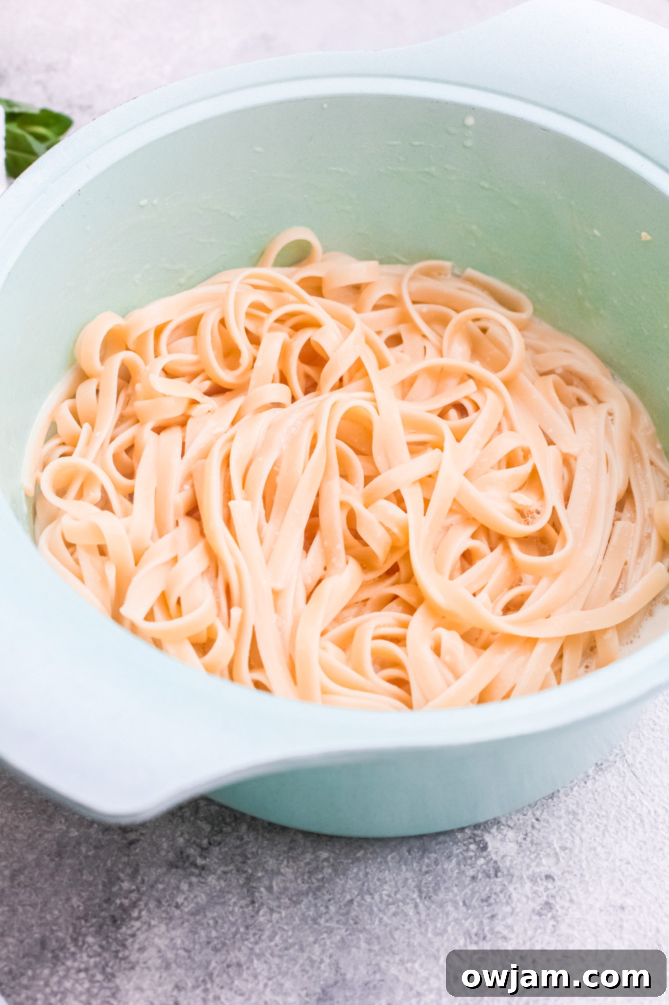 Prosciutto Pasta in a large pot, ready to be served.