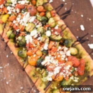 Roasted Vegetable Goat Cheese Flatbread Pizza Recipe 1200 x 1200