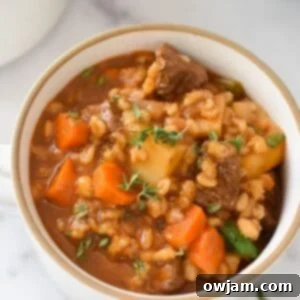 Hearty Slow Cooker Beef Barley Soup 10 Slow Cooker Beef Barley Soup 1200 x 1200
