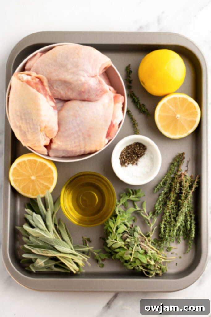 Zesty Lemon Garlic Chicken 4 Lemon Garlic Chicken ingredients.
