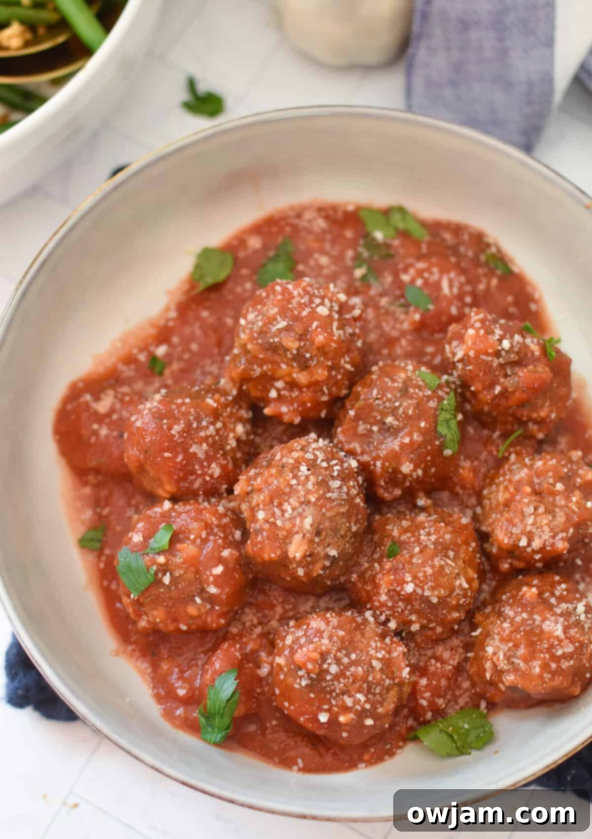 Homestyle Spiked Meatballs 2 Porcupine Meatballs in a bowl
