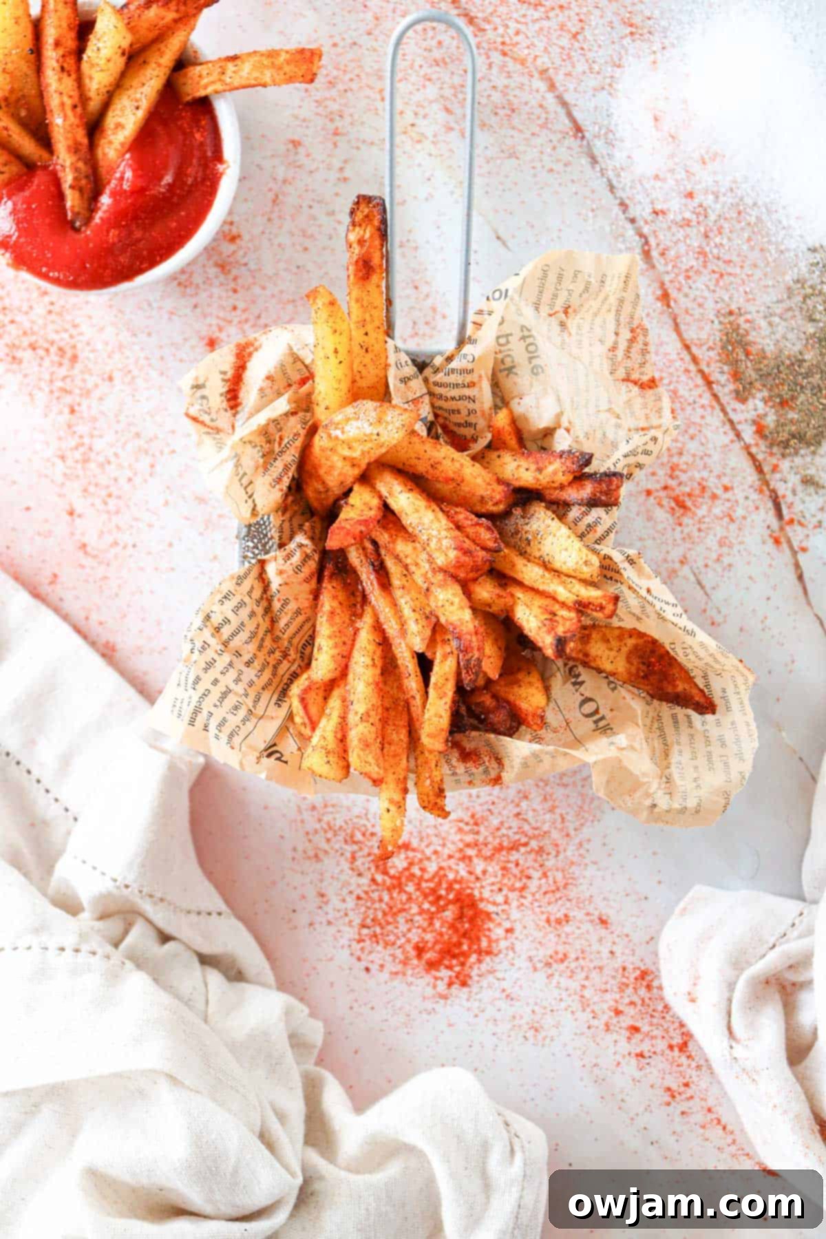 Ultimate Crispy Air Fryer French Fries 3 Air Fryer French Fries Recipe with seasoning