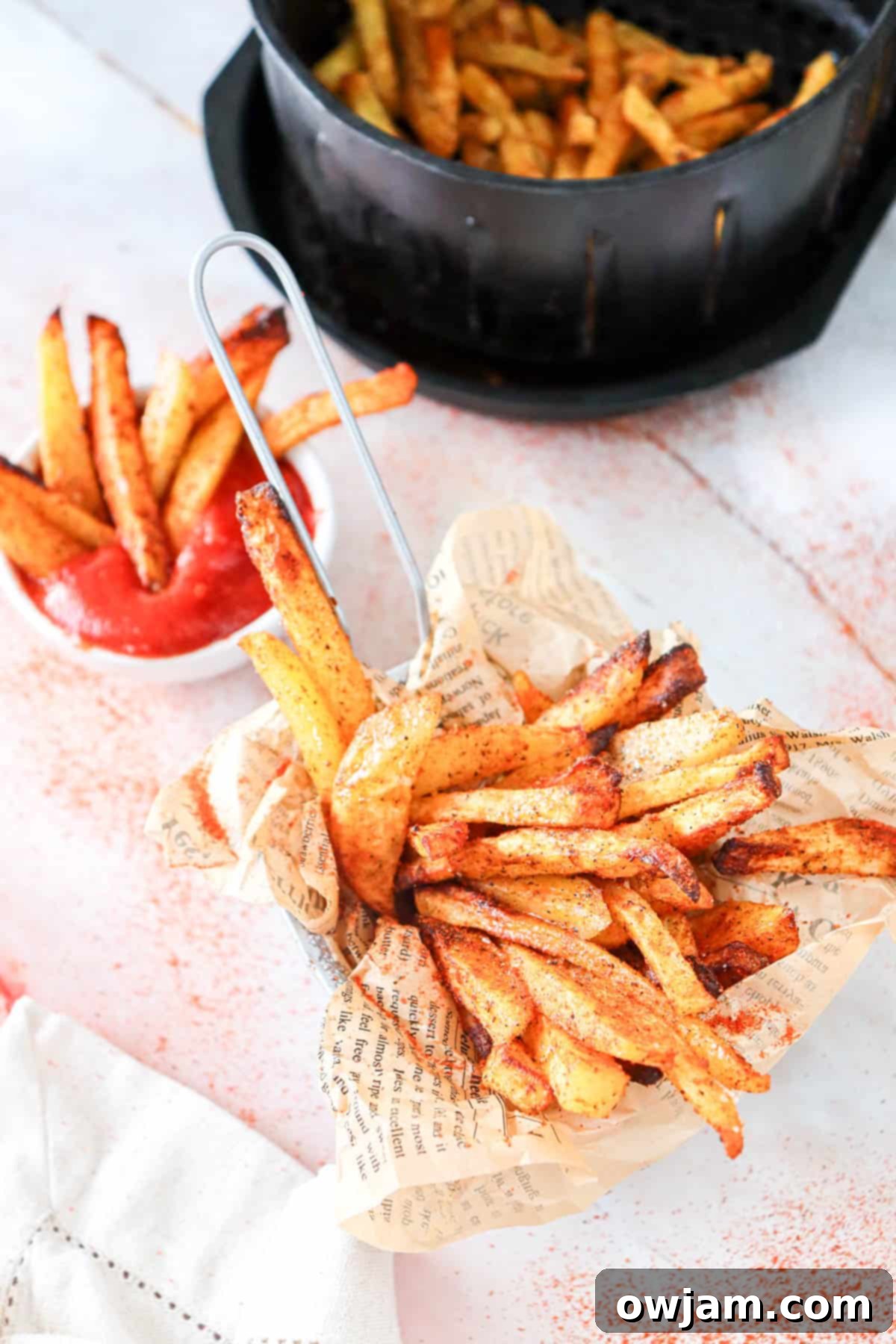 Ultimate Crispy Air Fryer French Fries 5 Air Fryer French Fries Recipe with ketchup