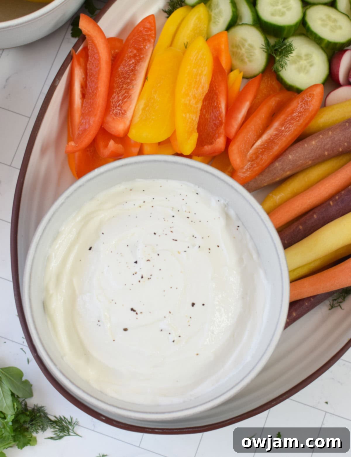 Velvety Cottage Cheese 14 Plain Whipped Cottage Cheese in a small white dish, ready to be served