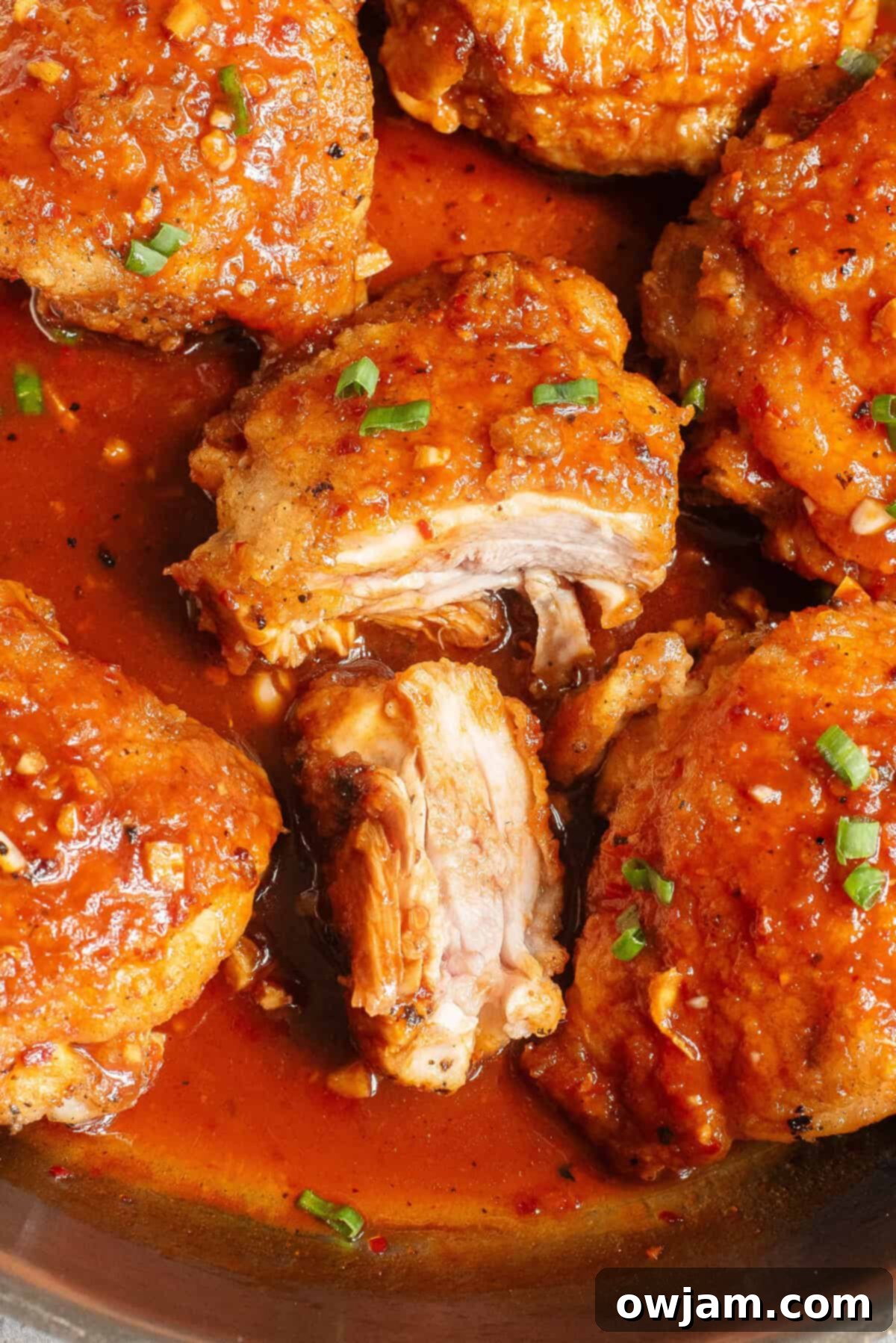 Sticky Honey Ginger Chicken 7 Honey Ginger Chicken cut in half