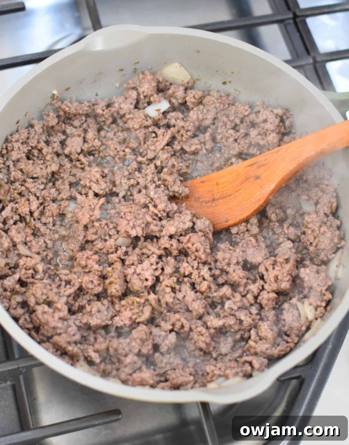 Smoky and Savory Stuffed Peppers 7 Grilled Stuffed Peppers beef in a skillet