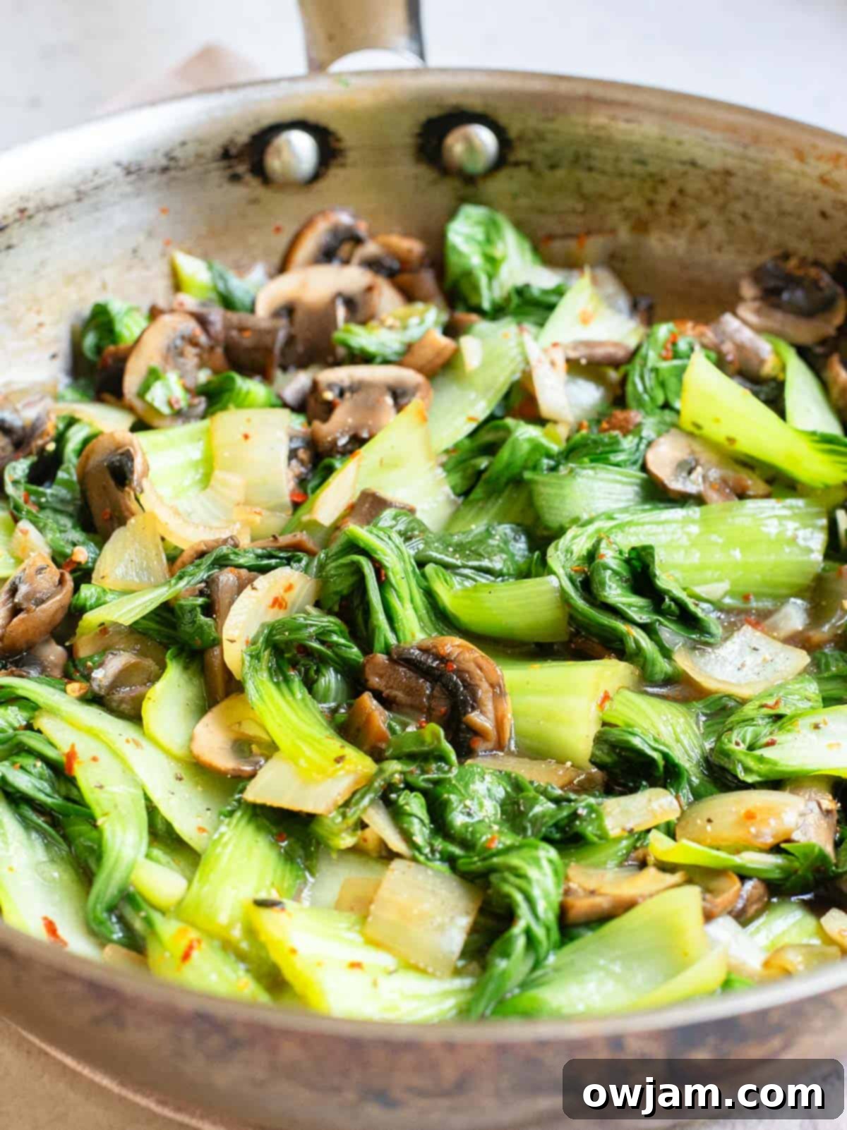 Crisp Garlic Bok Choy Stir Fry 2 Bok Choy Stir Fry in large skillet