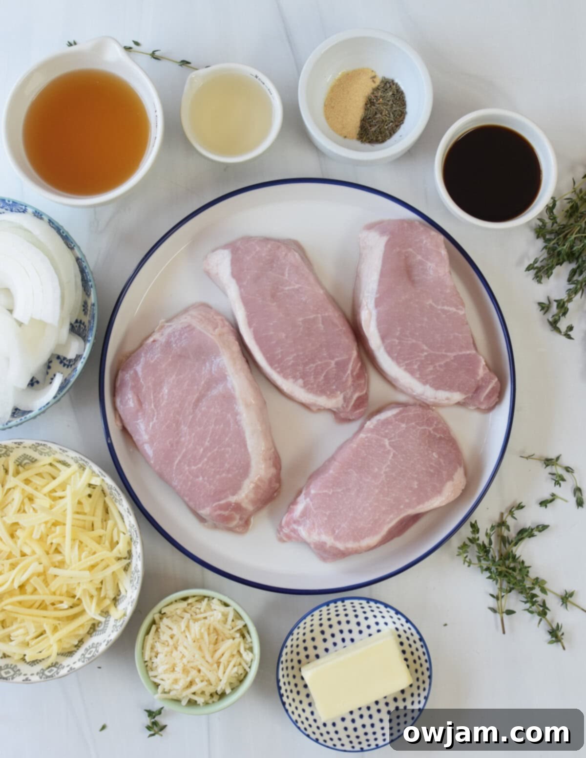 French Onion Pork Chops ingredients 