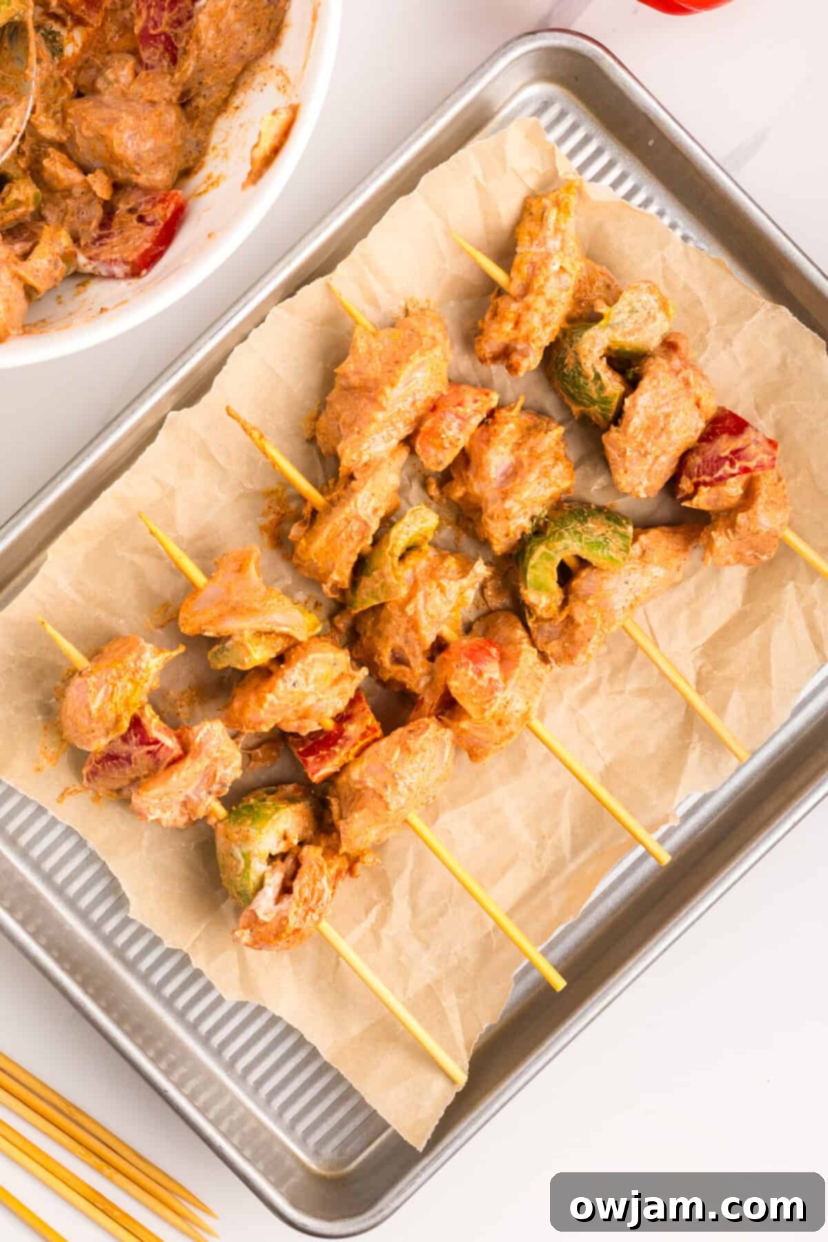 Flavorful Chicken Tikka Skewers 9 Chicken Tikka Kebabs on skewers