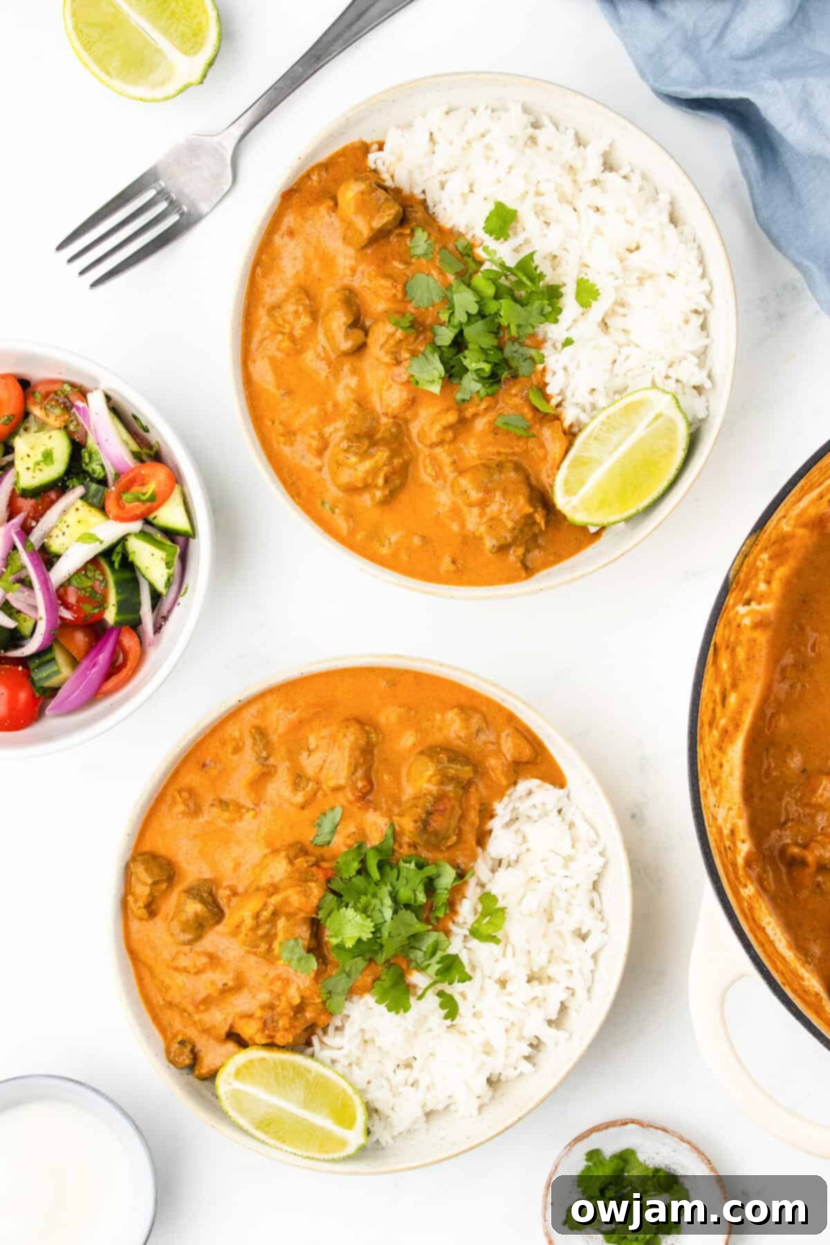 Succulent Lamb Curry Made Simple 2 Easy Lamb Curry Recipe in white bowls
