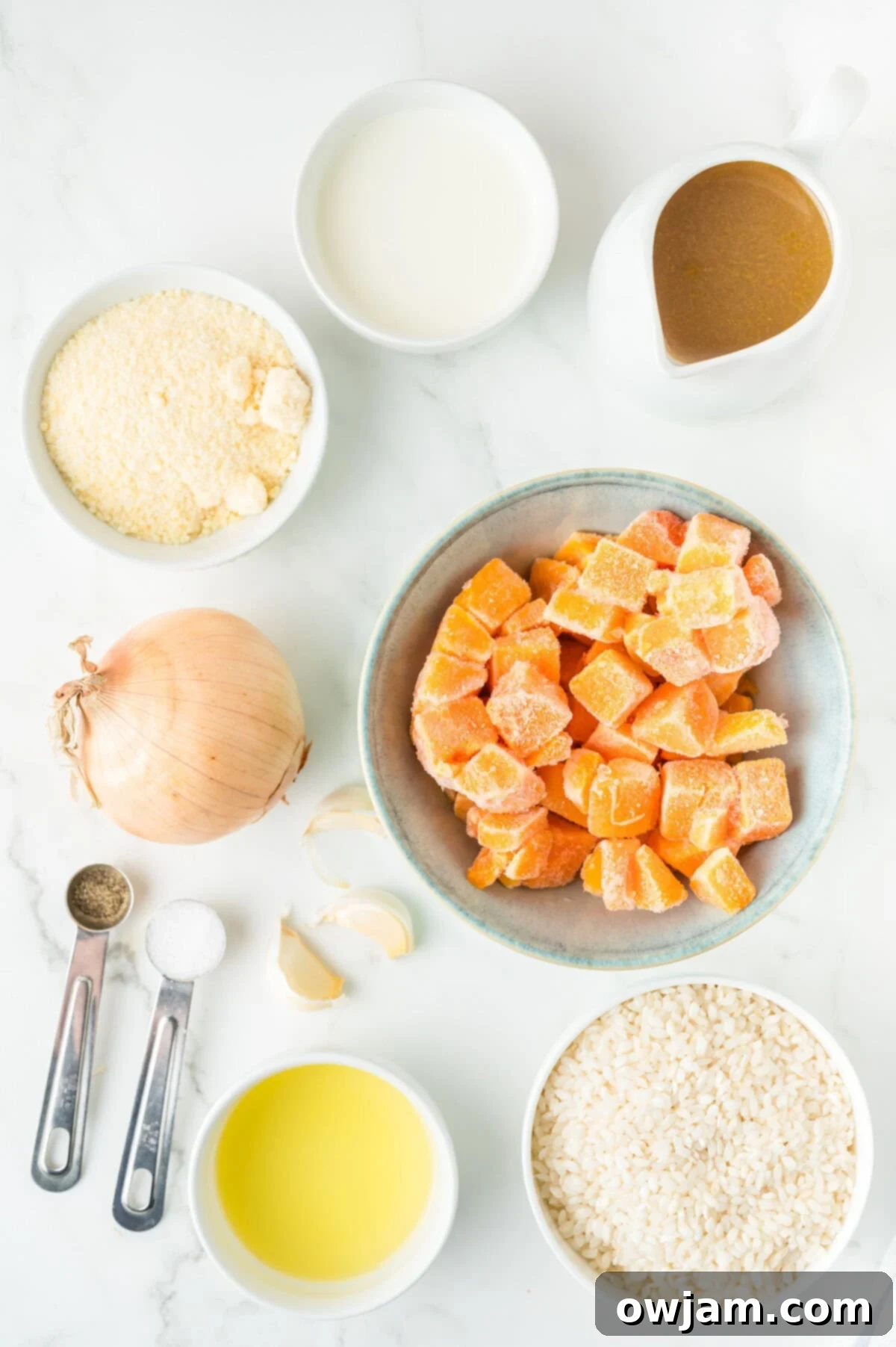 Butternut Squash Sage Risotto ingredients 