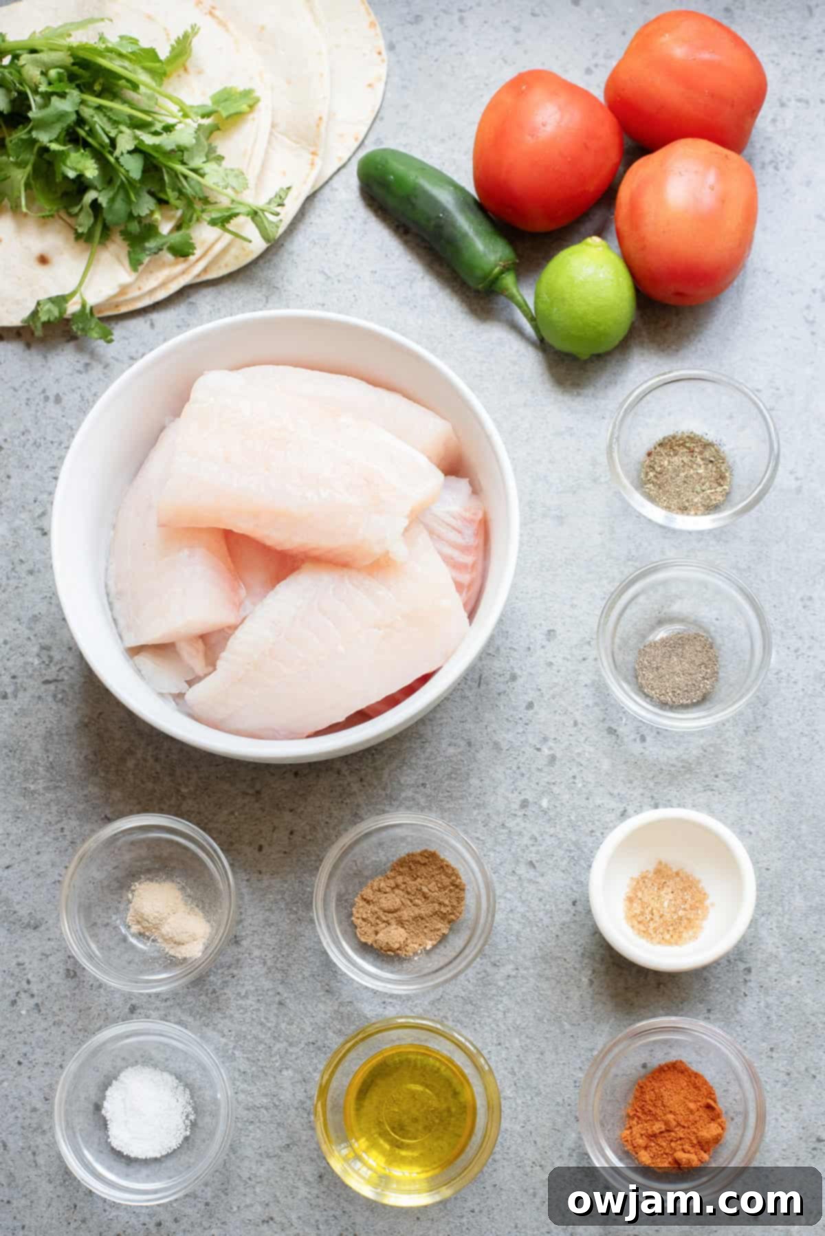 Flame-Kissed Fish Tacos 4 Blackened Fish Tacos recipe ingredients
