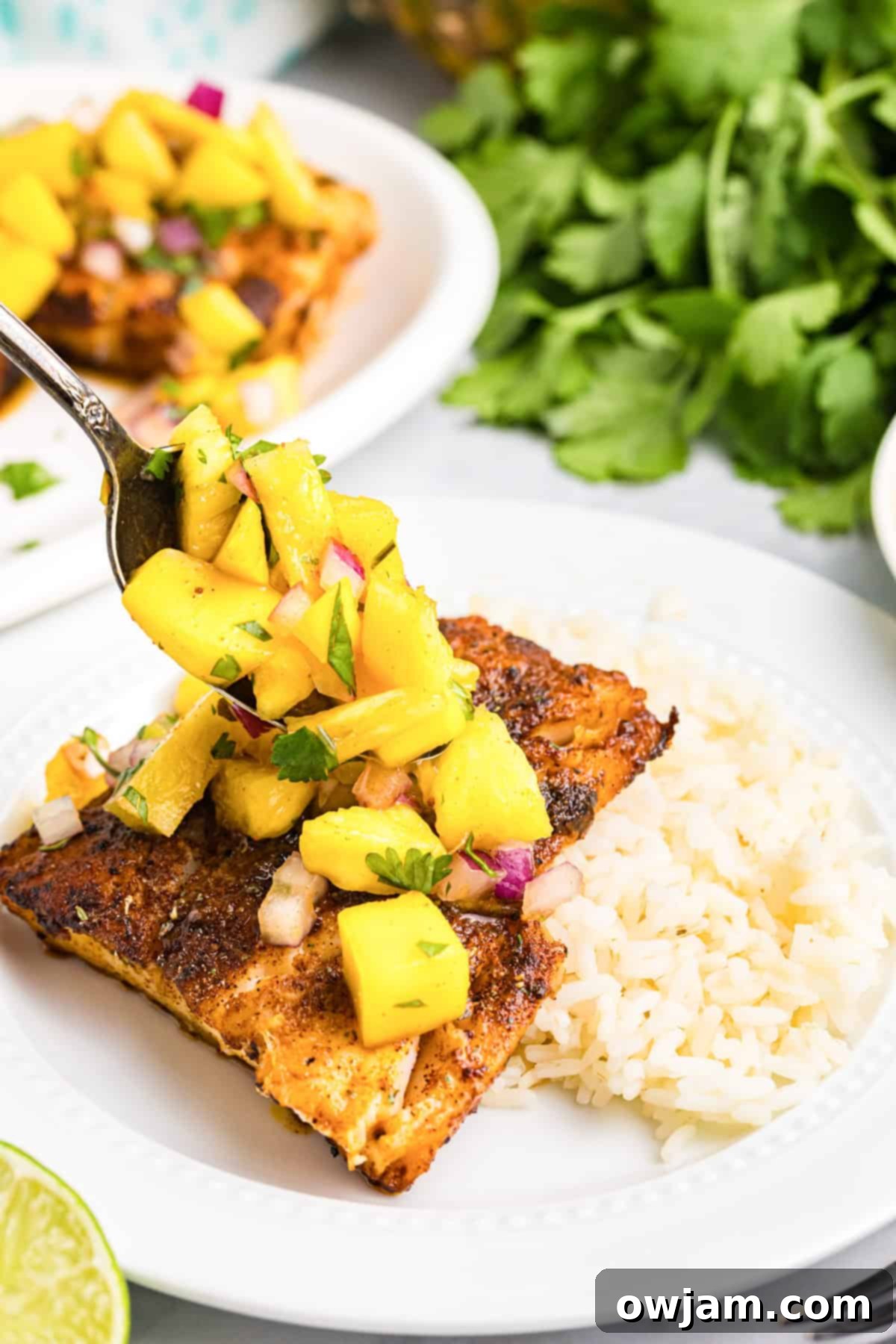 Deliciously Easy Blackened Cod 2 Easy Blackened Cod recipe with pineapple salsa