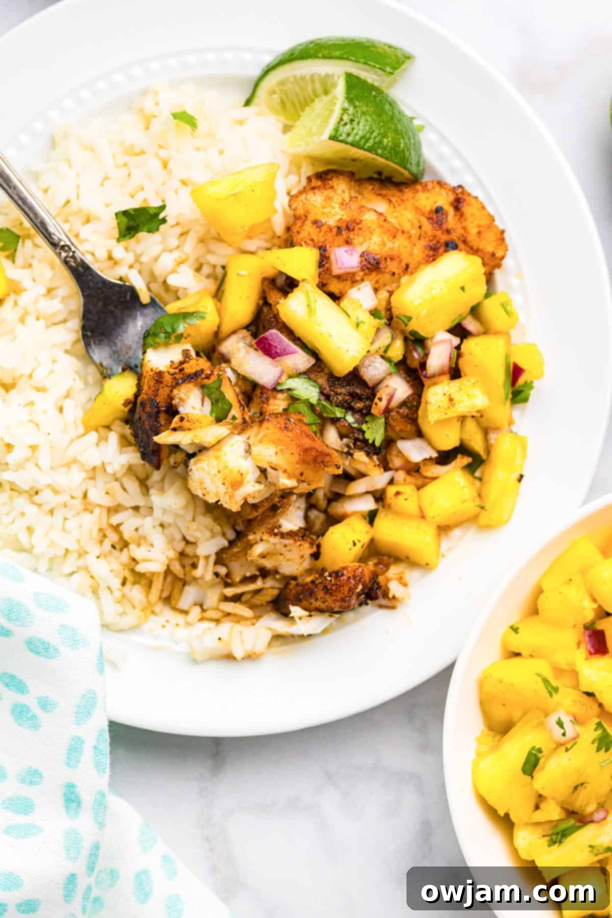 Deliciously Easy Blackened Cod 5 Easy Blackened Cod recipe with fork