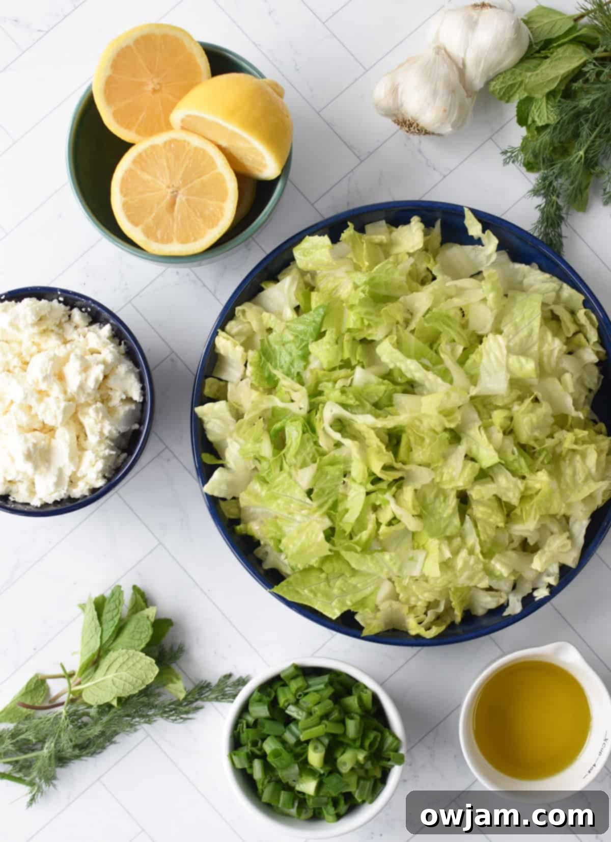 Maroulosalata Crisp Greek Lettuce Salad 3 Maroulosalata recipe ingredients