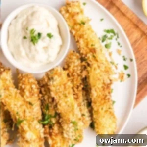 Crispy Air Fryer Zucchini Sticks 16 Air Fryer Zucchini Fries with Garlic Lemon Aioli