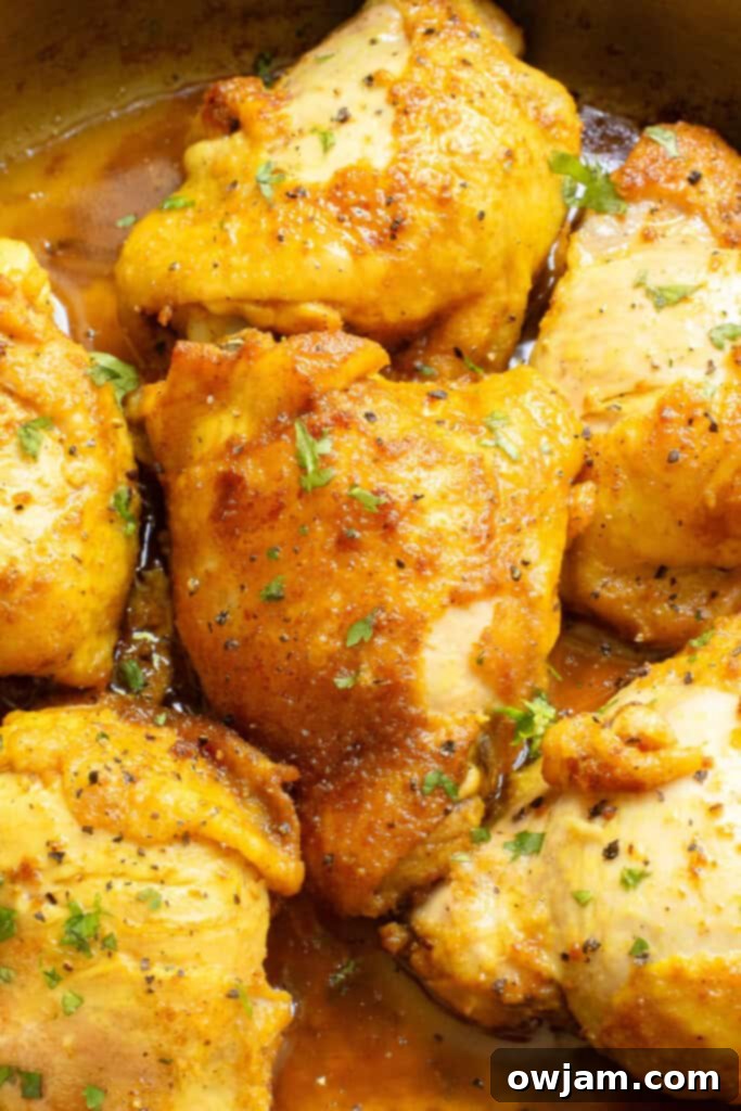 Golden Turmeric Chicken 9 Turmeric Chicken in a skillet