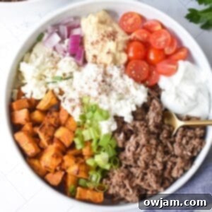 Hearty Sweet Potato Cottage Cheese Ground Beef Bowls 11 Sweet Potato Cottage Cheese Bowls 1200 x 1200