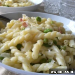 Spring Pasta with Peas Favas and Prosciutto 6 Pasta with peas, favas, and prosciutto recipe card image
