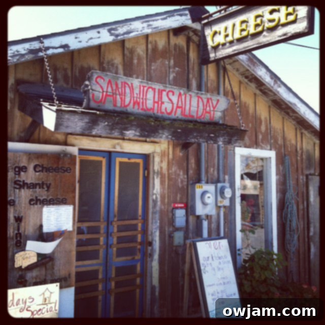 Delicious sandwich from Village Cheese Shanty, Leland.