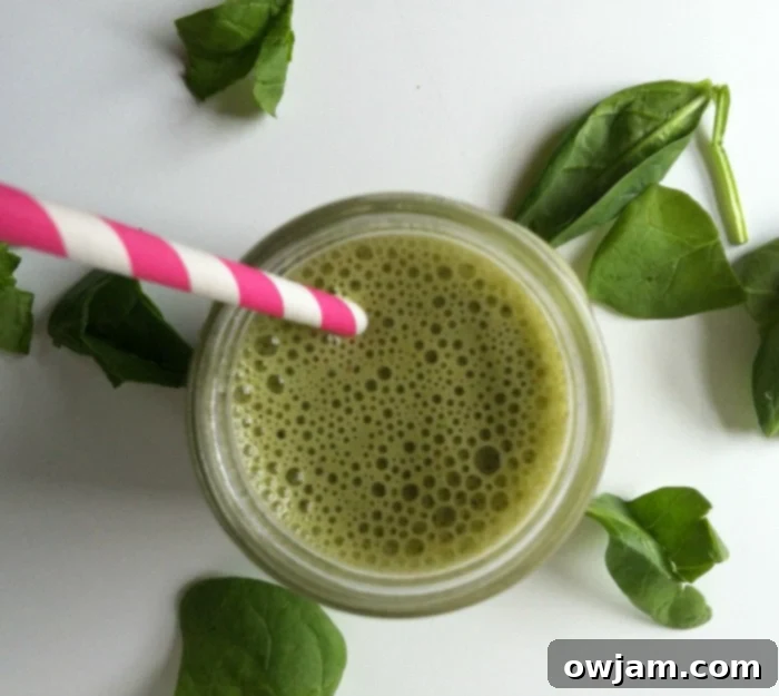Refreshing Green Smoothie ready to drink
