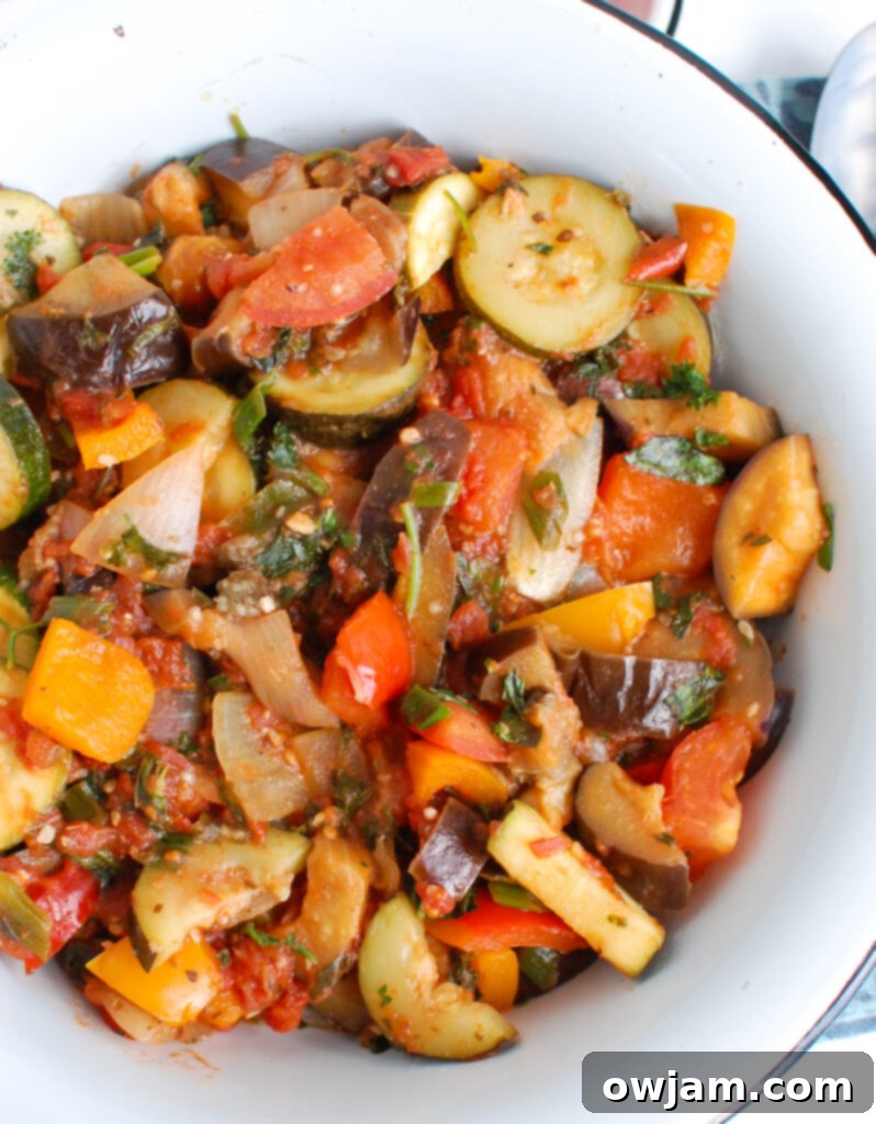 Perfect Ratatouille 2 Ratatouille Recipe in white bowl