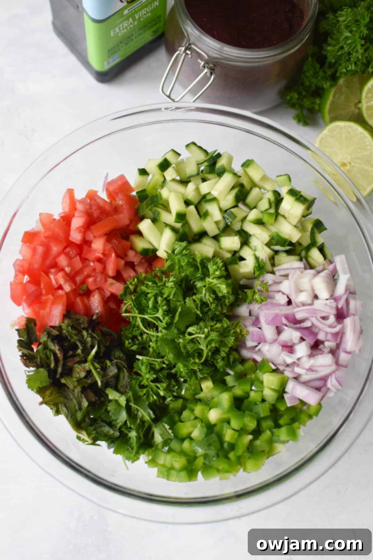 Shirazi Salad Recipe ingredients 