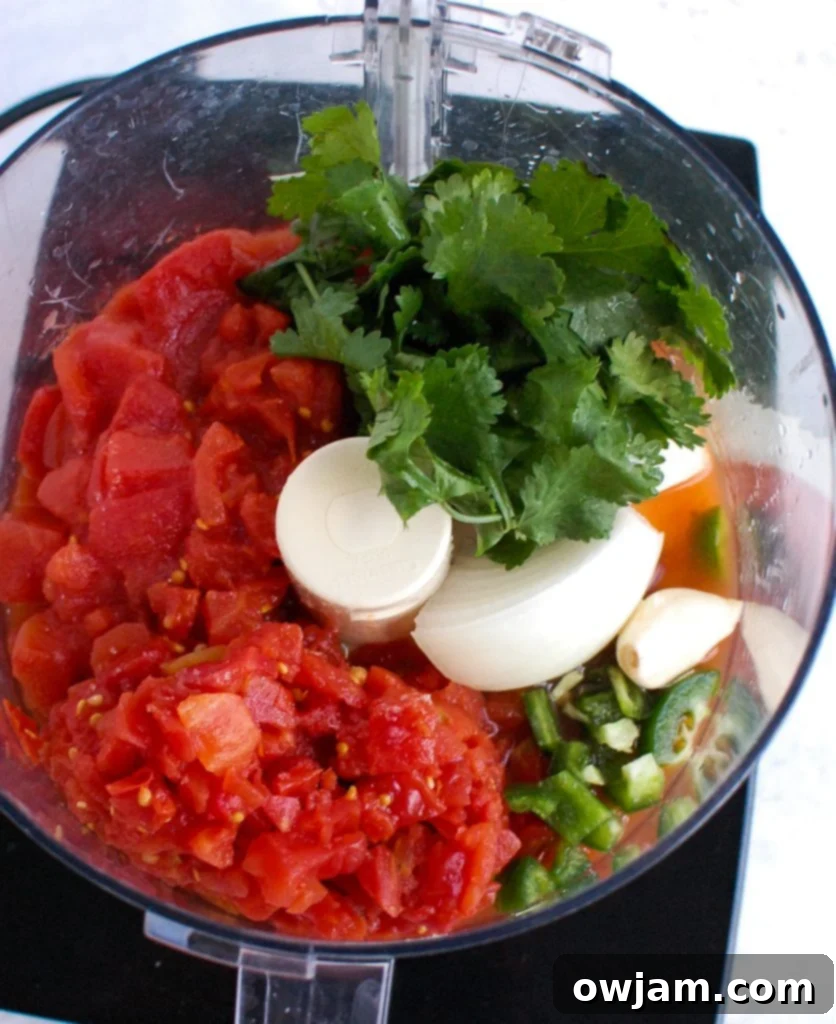 Zesty Homemade Perfection 4 Assortment of fresh ingredients for homemade salsa on a cutting board