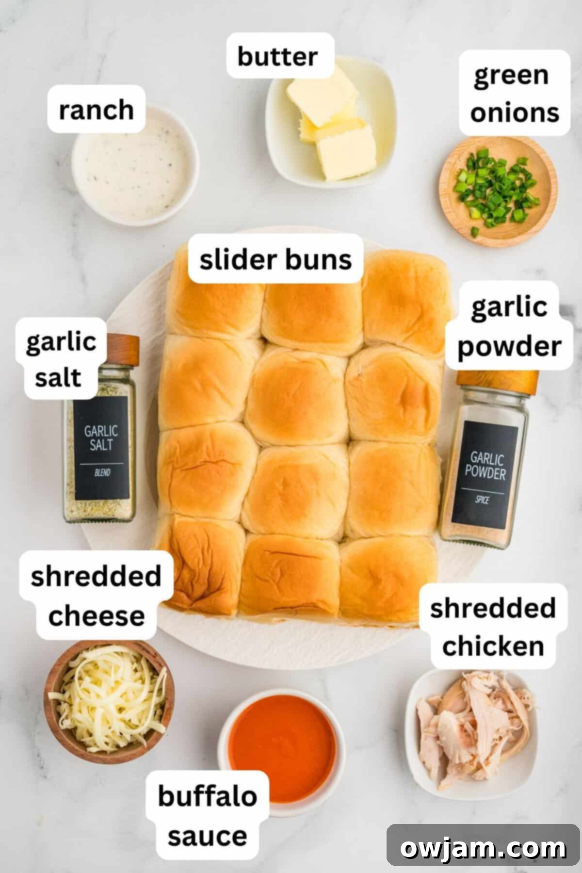 Effortless Buffalo Chicken Sliders 4 Easy Buffalo Chicken Sliders recipe ingredients