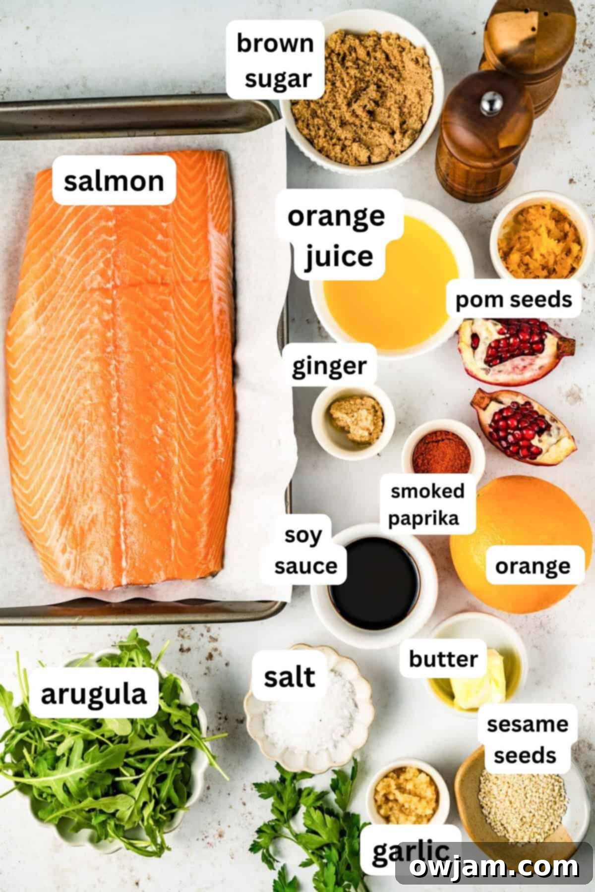 Orange Glazed Salmon recipe ingredients