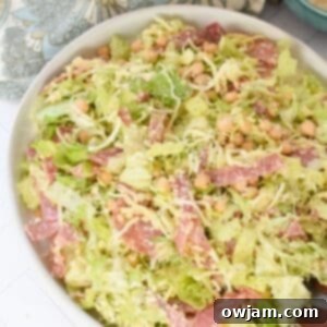 La Scala Style Chopped Salad Made at Home 12 A beautifully presented Copycat La Scala Chopped Salad in a square dish, highlighting the colorful ingredients.