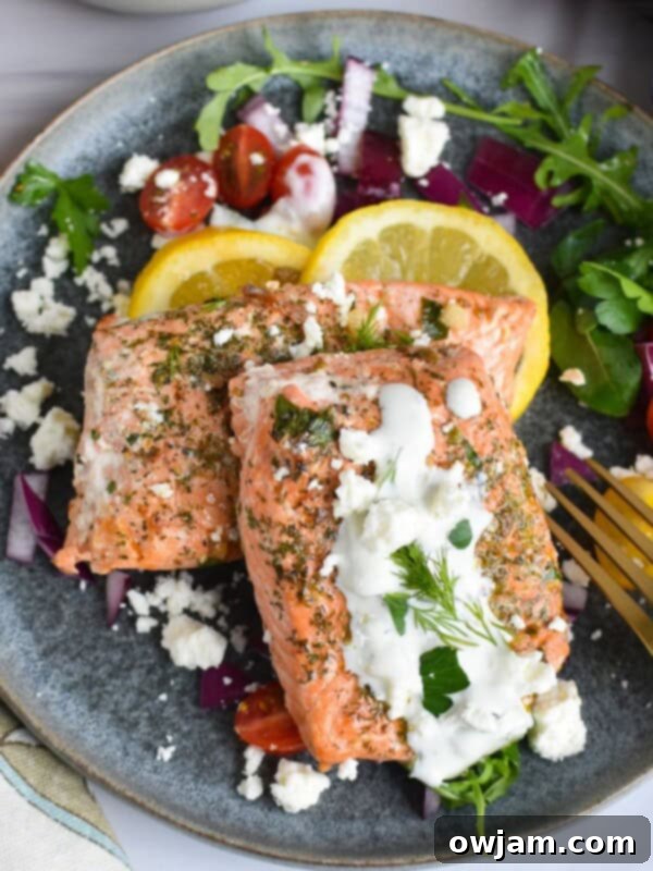 Pan Seared Greek Salmon