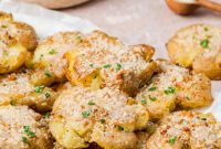 Garlic Parmesan Smashed Potatoes